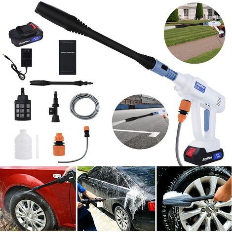 High Pressure Wash Gun Jet Washer Kit Spray Nozzle Cleaning Cleaner Hose Battery (1/5)