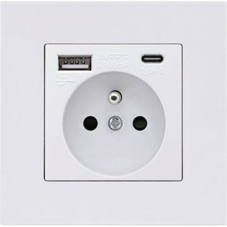 AMXCNOY Französische Typ-C + USB 16A Typ 86 Steckdosenleiste, Anzahl der Steckdosen: 2 Löcher, Name (1/4)