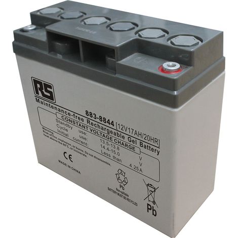 Batterie au plomb étanche RS PRO 12V 17Ah cyclique ( Prix pour 1 )