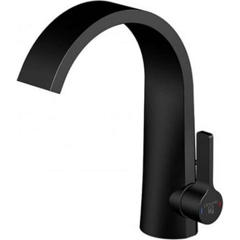 Steinberg 280 - Miscelatore da lavabo con piletta di scarico, nero opaco 280 1000 S
