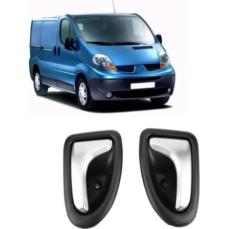 Couvre Poignée Porte Intérieure - ABS Chromé - Pour Renault Clio II 1998-2005 Megane I 1995-2002 Scenic I 1999-2003 Trafic 2001-2007 - 1 Paire (1/5)