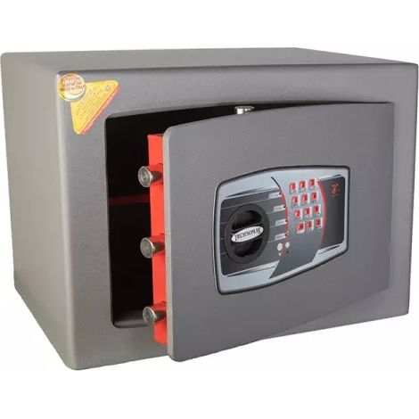 TECHNOMAX - Coffre-fort à fixer à combinaison électronique digitale, certifié EN 14450:18-S1, 5 pênes, 47 L, 35x47x35 cm