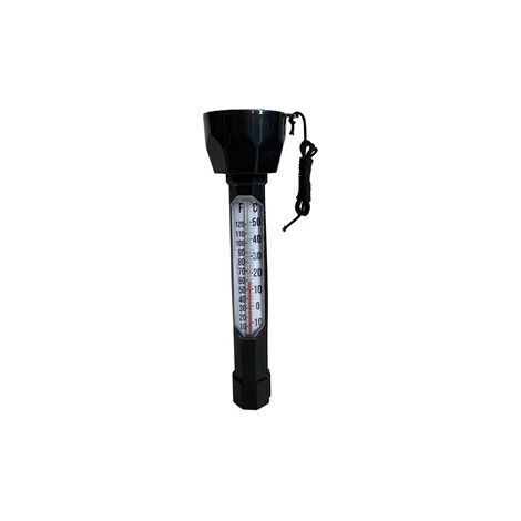 Lot de 10 thermomètres flottants piscine – Affichage rond noir, mesure précise température eau