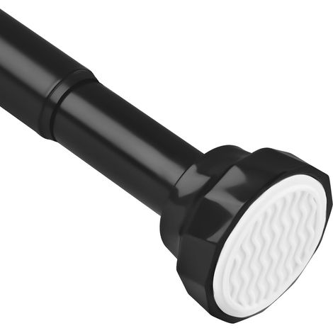 Tringle de douche extensible de 76 à 256 cm, sans perçage, pour rideau de douche, diamètre de 25 mm, pour salle de bain, chambre à coucher (1/5)