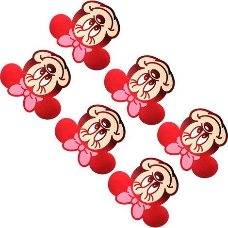 Lot de 6 enveloppes rouges à motifs de dessins animés avec fermeture - Idéales pour souhaiter une bonne année ou un anniversaire (Type 2) (1/5)