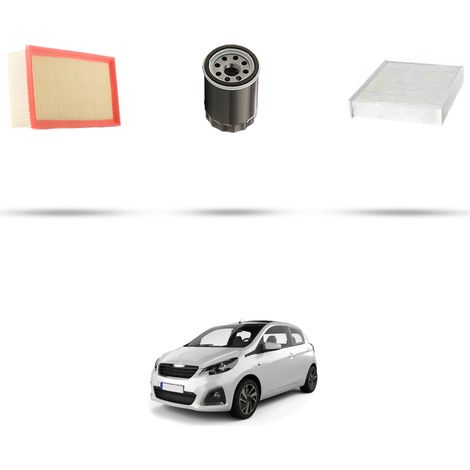 Kit tagliando 3 filtri compatibile con Peugeot 108 1.2 VTI Pure Tech 60kw dal 2018 (1/5)