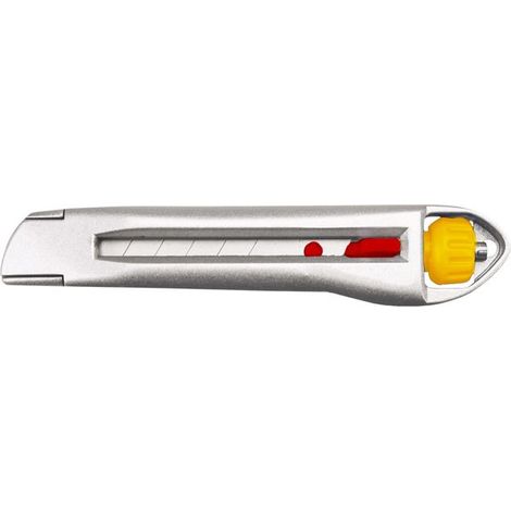 Cuchillo con hoja desmontable de 18 mm, cuerpo metálico. (1/2)