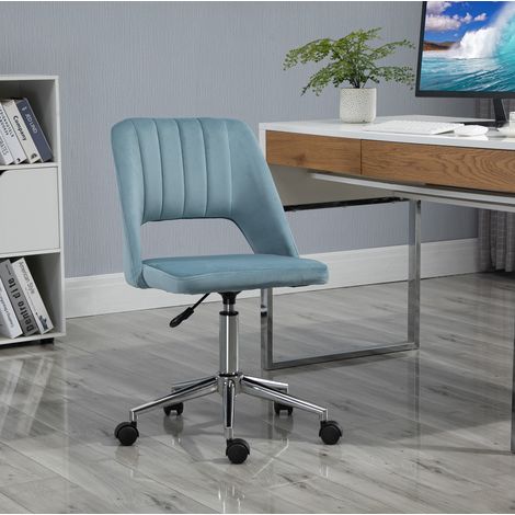 Silla de oficina giratoria regulable en altura, azul, ergonómica HAVRYA (1/5)