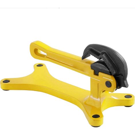 Morsa portatile per tubi, capacità da 1/8 a 1-1/2 pollici, leggera, in lega di alluminio, con ganasce antiscivolo, per impianti idraulici, di riscaldamento, ventilazione e condizionamento (gialla). (1/5)