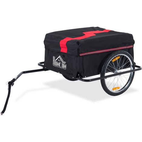 Remorque à vélo pliable cargo 40 kg 140x88x60 cm