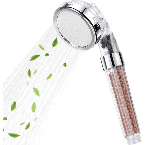 Shower Head, Anti-Limescale Shower Head, Water Saving High Pressure Three Levels of Filtering, 3 Adjustable Spray Modes (1/5)