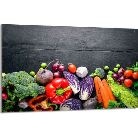 Glasschutzplatte für den Herd 80x52 Gemüse