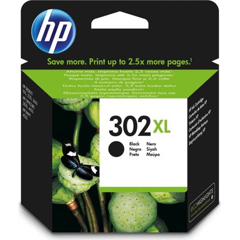 HP Cartucho de tinta original 302XL de alta capacidad negro