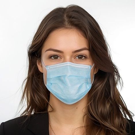 Masque de protection 3 plis de type chirurgical - Lot de 50 (1/5)