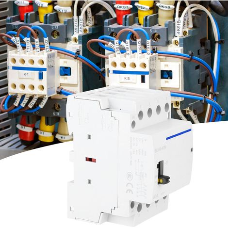Contacteur modulaire domestique CA BCH8-40M 230V 4P 40A avec interrupteur de commande manuel (4NC) (1/5)
