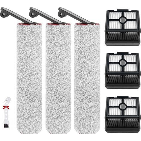 Accessoires pour Dreame H12 Pro / H12 Dual Pièces de Rechange pour aspirateur Eau et poussière, 3 Brosse rotative + 3 filtres Hepa + 1 Brosse (1/4)