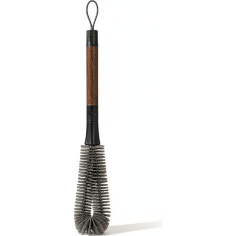 Brosse à tasses 2 en 1 à long manche en acier inoxydable, nettoyant multifonctionnel pour tasses, mélangeurs et fonds de bouteilles-AquaForge (1/2)