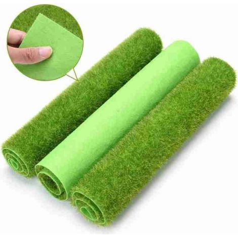 Gazon Artificiel - 15 x 15 cm et 30 x 30 cm - Pour Décoration Intérieure Jardin Miniature Aquarium - 2 Tailles (1/5)