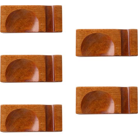 Support Pour Couverts En Bois Naturel Rectangulaire - 4 Pièces - Pour Baguettes Fourchette Cuillère Couteau - Usage Cuisine Table Salle À Manger (1/5)