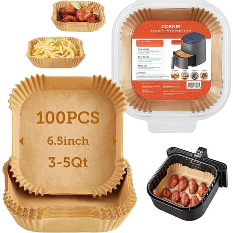 100 tapis de papier carrés jetables, revêtement en silicone antiadhésif, 6,5 pouces, qualité alimentaire. (1/5)
