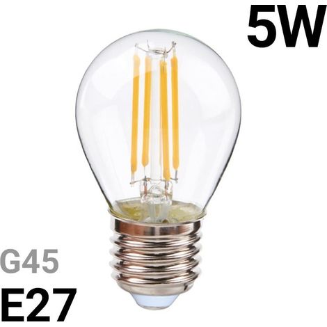Ampoule LED G45 E27 à filament sphérique - 5W - Blanc Chaud (1/5)