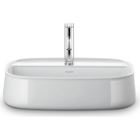 Duravit Zencha lavabo sobre encimera 550 mm, un agujero de grifo, (1/3)