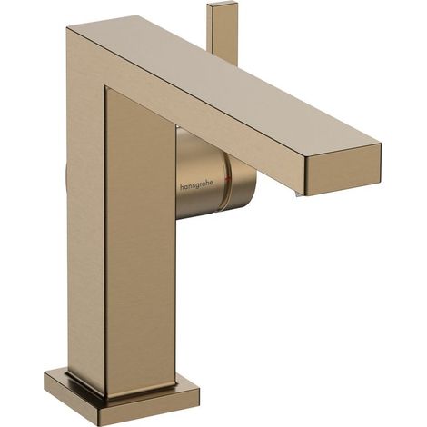 Hansgrohe Tecturis E - Waschtischarmatur mit Push-Open-Ablaufgarnitur, CoolStart, EcoSmart, Bronze gebürstet 73024140 (1/3)