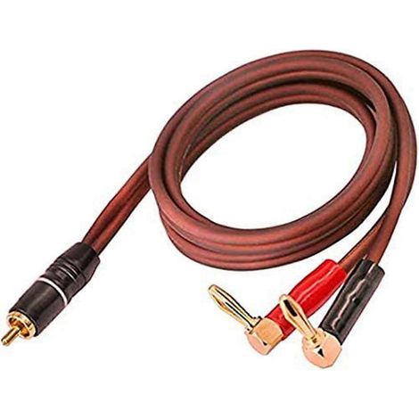 Câble d'enceinte RCA avec fiches bananes, câble d'enceinte RCA vers fiches bananes (2 fiches bananes) 4n OFC HiFi (1/4)