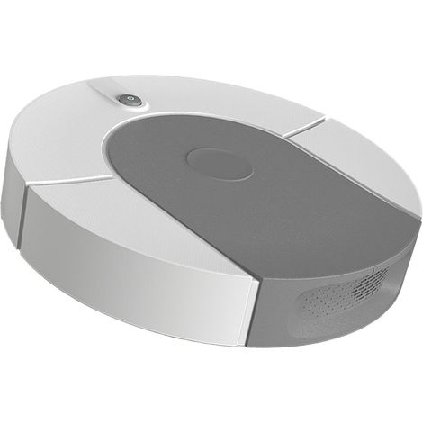 Aspirateur robot automatique puissant, rechargeable USB, balayage pour carrelage et sols durs, gris (1/5)