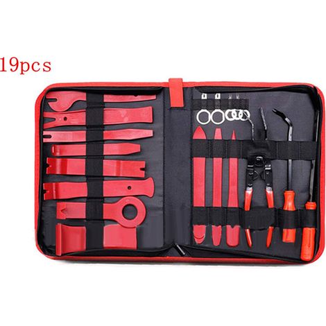 Ortviai Kit de Démontage pour Garnitures Automobiles – 19 Pièces en Plastique Résistant, Outils de Levier Non Rayants pour Panneaux Intérieurs (1/5)