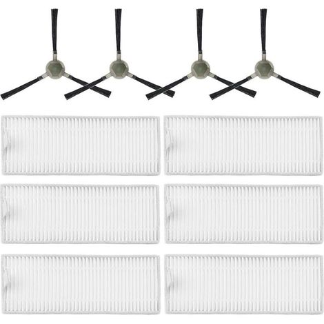Accessoires pièce de rechange pour Lefant M210 M210S M210B M210P M213 M213S, pour OKP Life K2 K3 K3A K4 K5 aspirateur, 6 filtres HEPA, 4 brosses latérales (1/4)