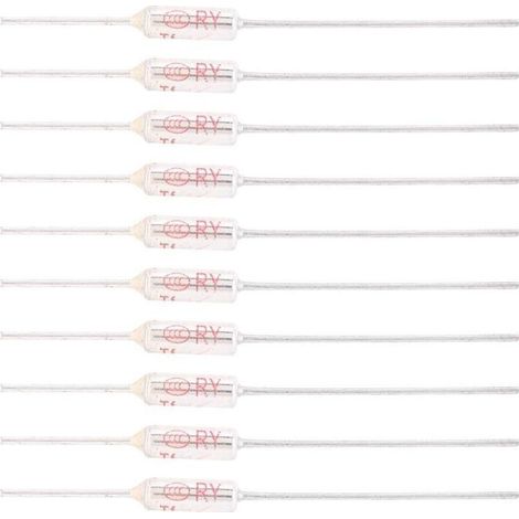 Lot de 10 fusibles thermiques, 250 V, 10 A, 216 °C – protection contre la surchauffe – convient à un usage domestique et industriel (1/4)