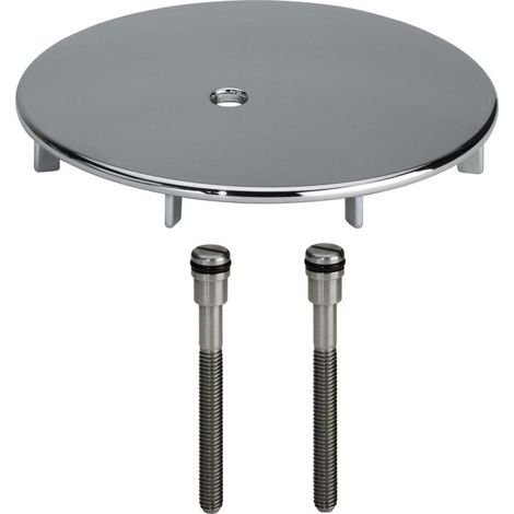 Viega – Plateau chromé pour bonde de douche – Diamètre 112 mm – Entraxe fixation 80 mm – Siphon Tempoplex – Équipement vis avec joint torique (1/5)