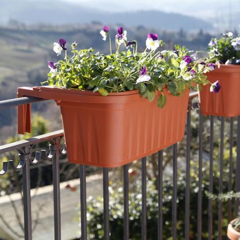FIORIERA RONDINE BAMA - PP TERRACOTTA CM 50X20 H.CM 18,5- 2 pezzi