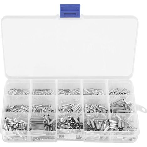 Kit d'assortiment de cosses à sertir en cuivre non isolées de 700 pièces, 14 valeurs, 1 022 AWG, pour câbles métalliques,DUBUNS (1/5)