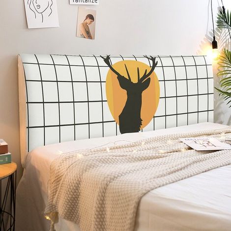 Copritestiera XL per testiere di altezza compresa tra 50 e 65 cm, lunghezza 190 cm e spessore inferiore a 30 cm. Copritestiera antipolvere. (1/5)