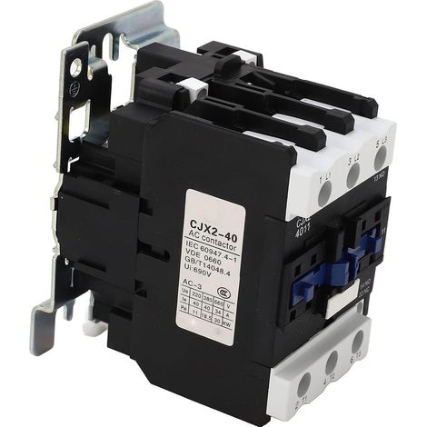 3-Pole AC Contactor, 40A 380V Coil, DIN Rail Mounting (1/5)