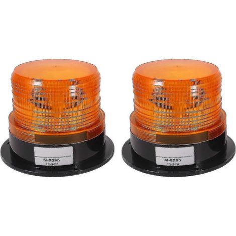 2 gyrophares stroboscopiques à LED ambre pour camion, 12 V/24 V (1/5)