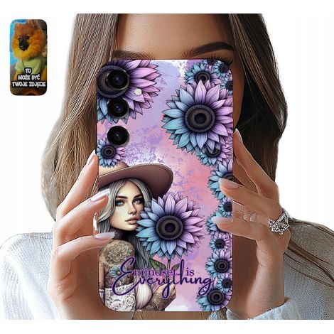 Custodia per Samsung Galaxy S24 con girasoli e vetro (1/5)