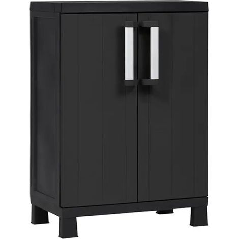 Armoire de garage bioclimatique en résine 6839173 avec 2 portes