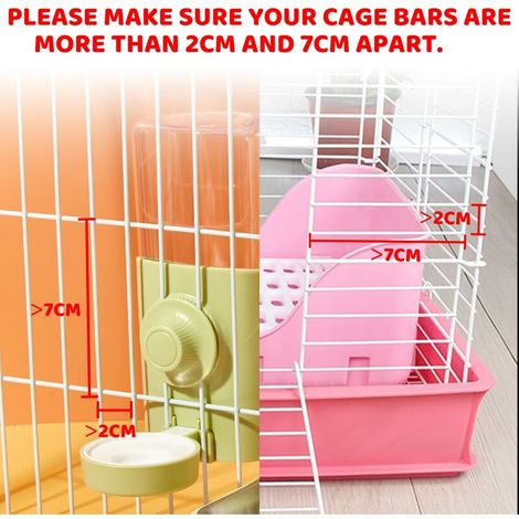 Distributeur d'eau pour lapins, distributeur d'eau en suspension de 600ml, flacon de lait pour lapins, flacon anti - goutte pour porcs indiens, hamster, lapin, scarabée, porc indien, hérisson, Furet ( (1/4)
