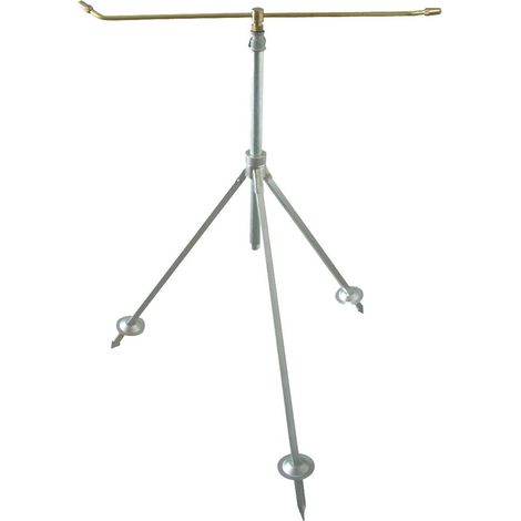 Boutté – Arroseur rotatif sur trépied mâle 15x21 – Hauteur réglable 70 à 110 cm – Jet réglable pour surfaces jusqu'à 300m² – Filetage 1" (1/2)