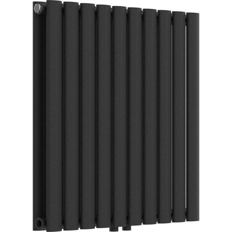 Radiateur à panneaux design double 800 watts acier 60 x 60 cm noir (1/5)