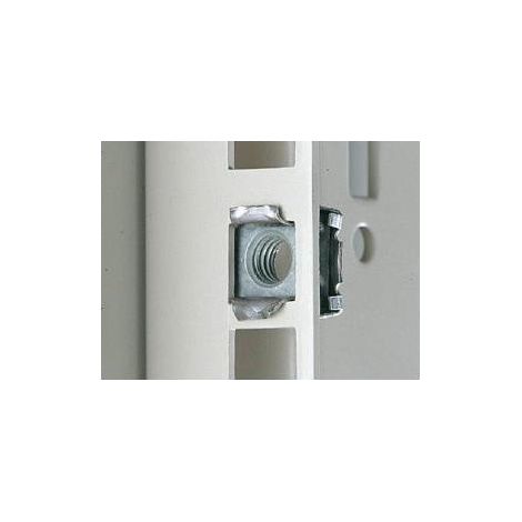 Rittal 2094.200 RITT - Dado a gabbia M6, 0,8-2,0 mm, con contatto, 50 pezzi, alluminio