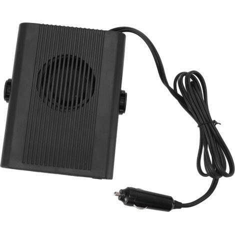 Tragbare 12-V-Autoheizung mit Scheibenenteiser und -befeuchter sowie Zigarettenanzünderstecker, Schwarz (1/5)