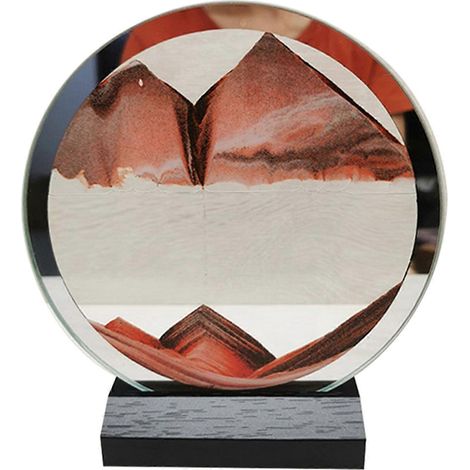 Treibsandgemälde in Form einer Sanduhr, 3D-Landschaft, doppelseitiges Treibsandgemälde