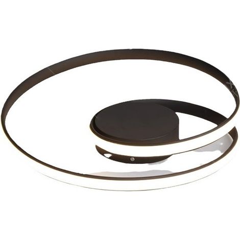 Plafonnier LED en métal noir Idéal dans un salon moderne, Ø 45 cm 45 Watt (1/5)