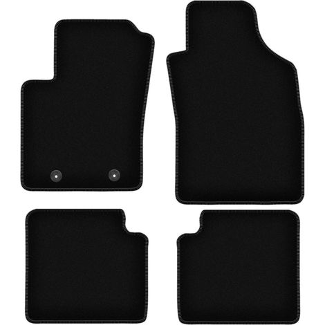 Tapis de sol en velours noir BASIC pour : Fiat 500 cabriolet, berline (2007-2013) (1/5)