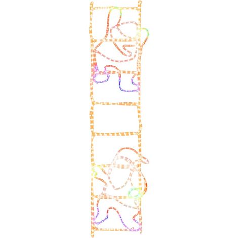 Figura Pieghevole Babbo Natale su Scala con 552 LED 50x200 cm vidaXL