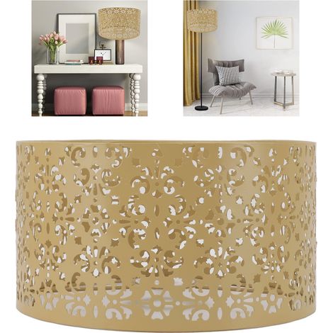 Abat-jour moderne en métal, abat-jour pour chandelier, abat-jour rétro pour lampe de table, abat-jour pour lampadaire, abat-jour moderne, abat-jour creux en métal, compatible avec les douilles de diam (1/5)